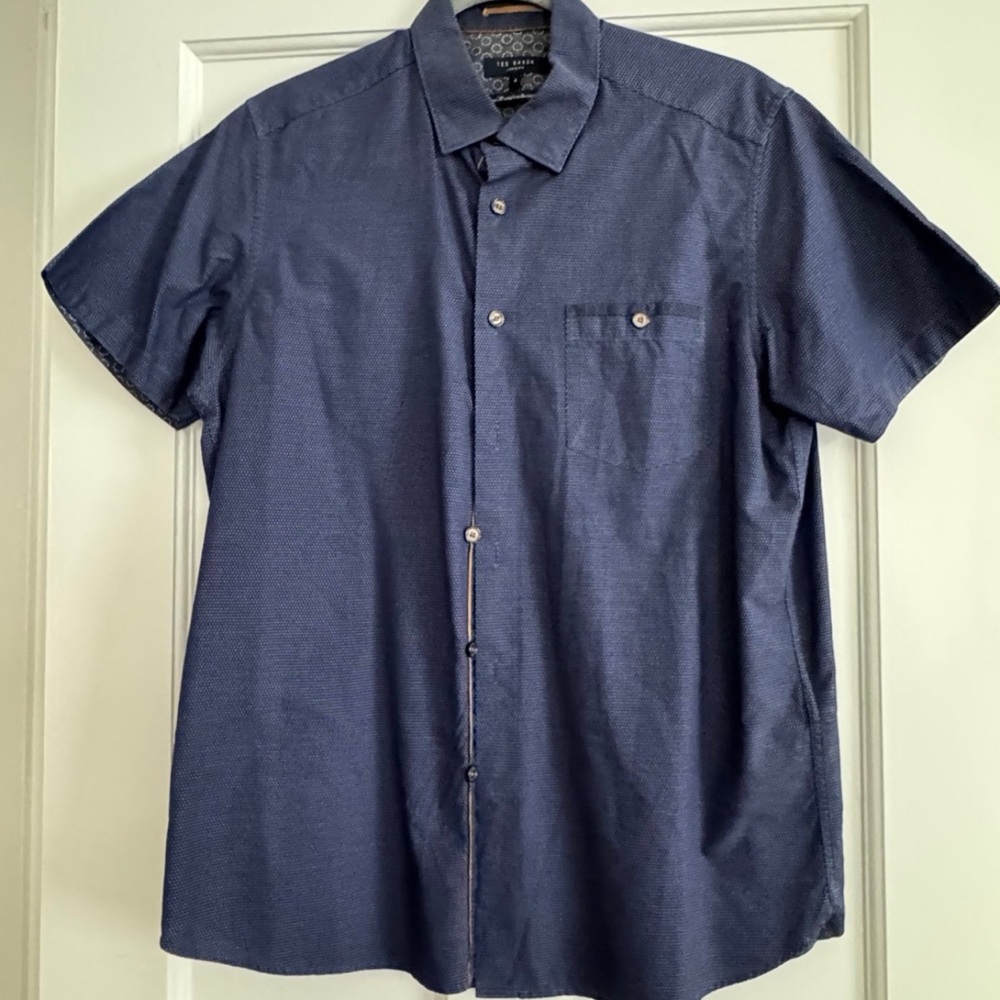 Ted Baker Navy Casual Button-Down Shirt